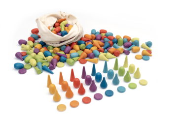 Loose Parts Regenbogen-Legeteile,